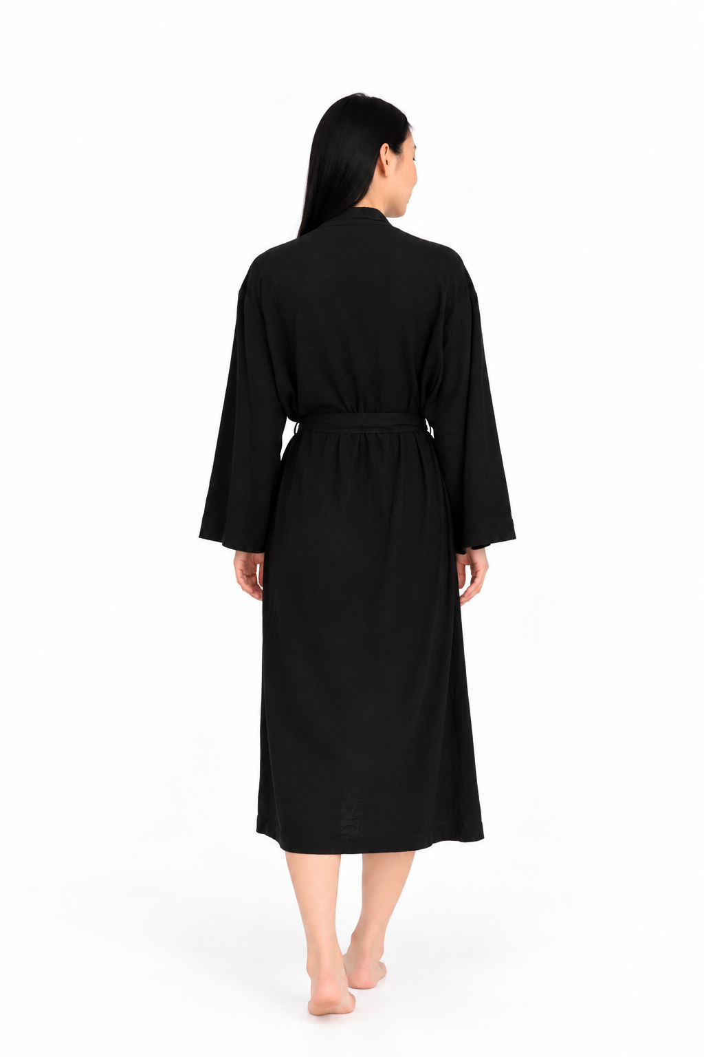 BILY Signature Luxury Knit Robe-Noir Black