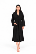 BILY Signature Luxury Knit Robe-Noir Black