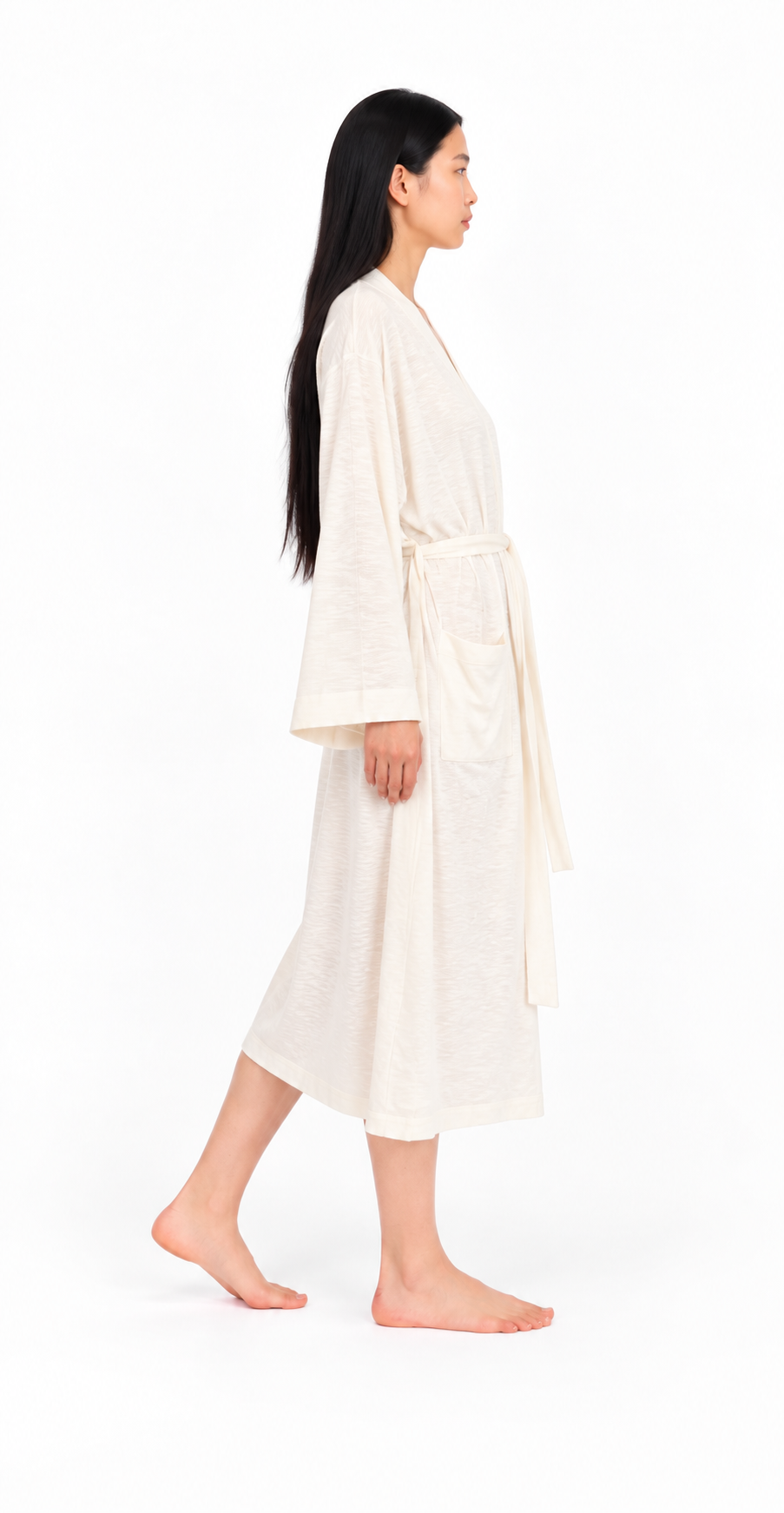 BILY Signature Luxury Knit Robe – Pearl White