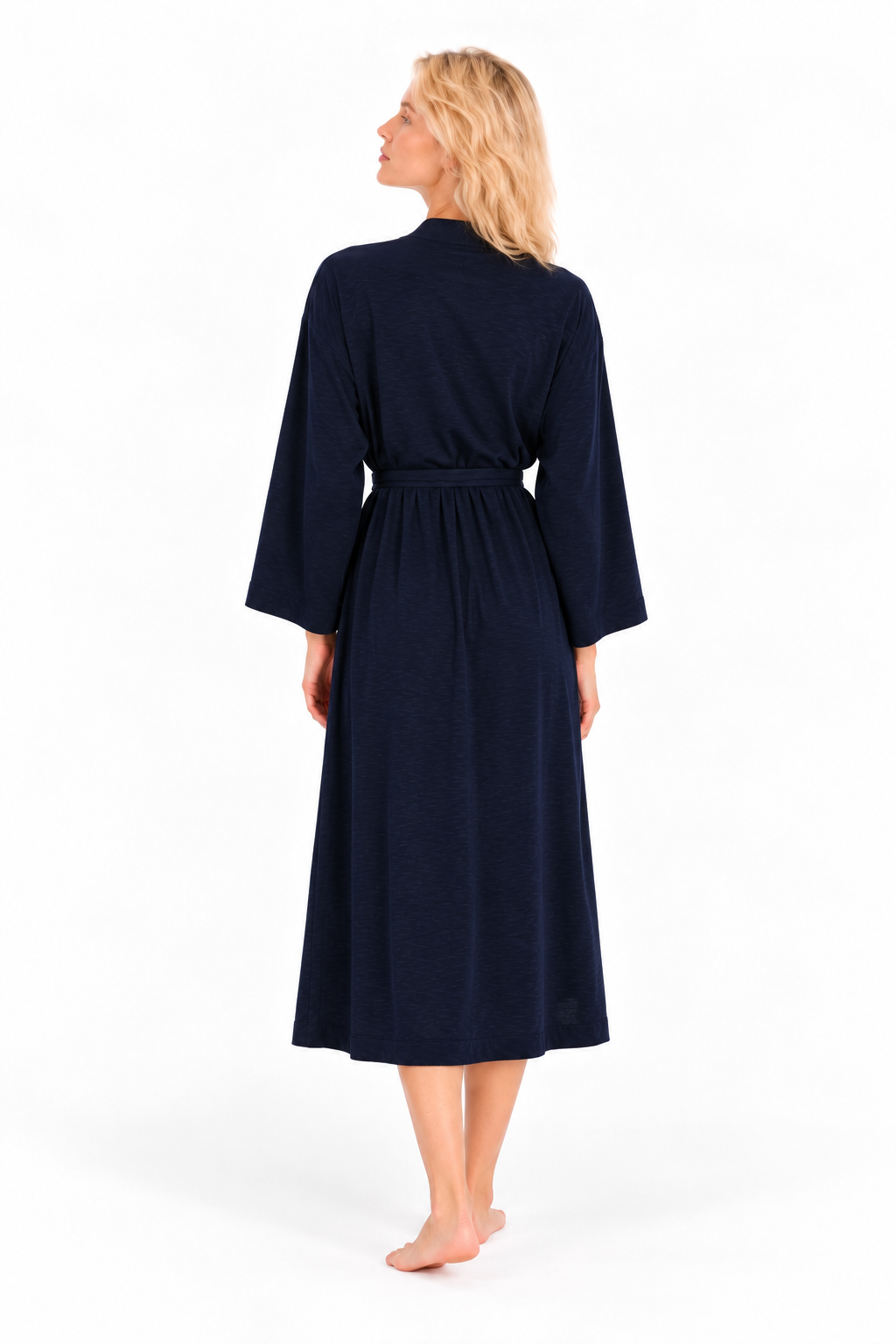 BILY Signature Luxury Knit Robe-Midnight Navy