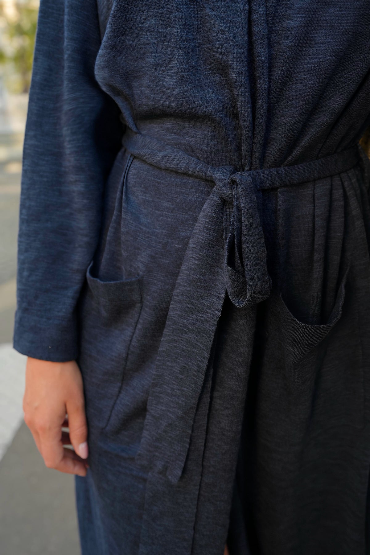 BILY Signature Luxury Knit Robe-Midnight Navy