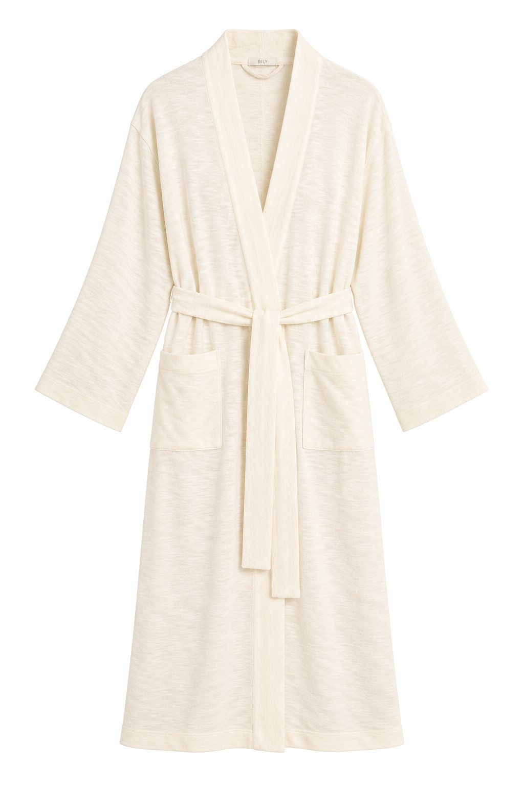 BILY Signature Luxury Knit Robe – Pearl White