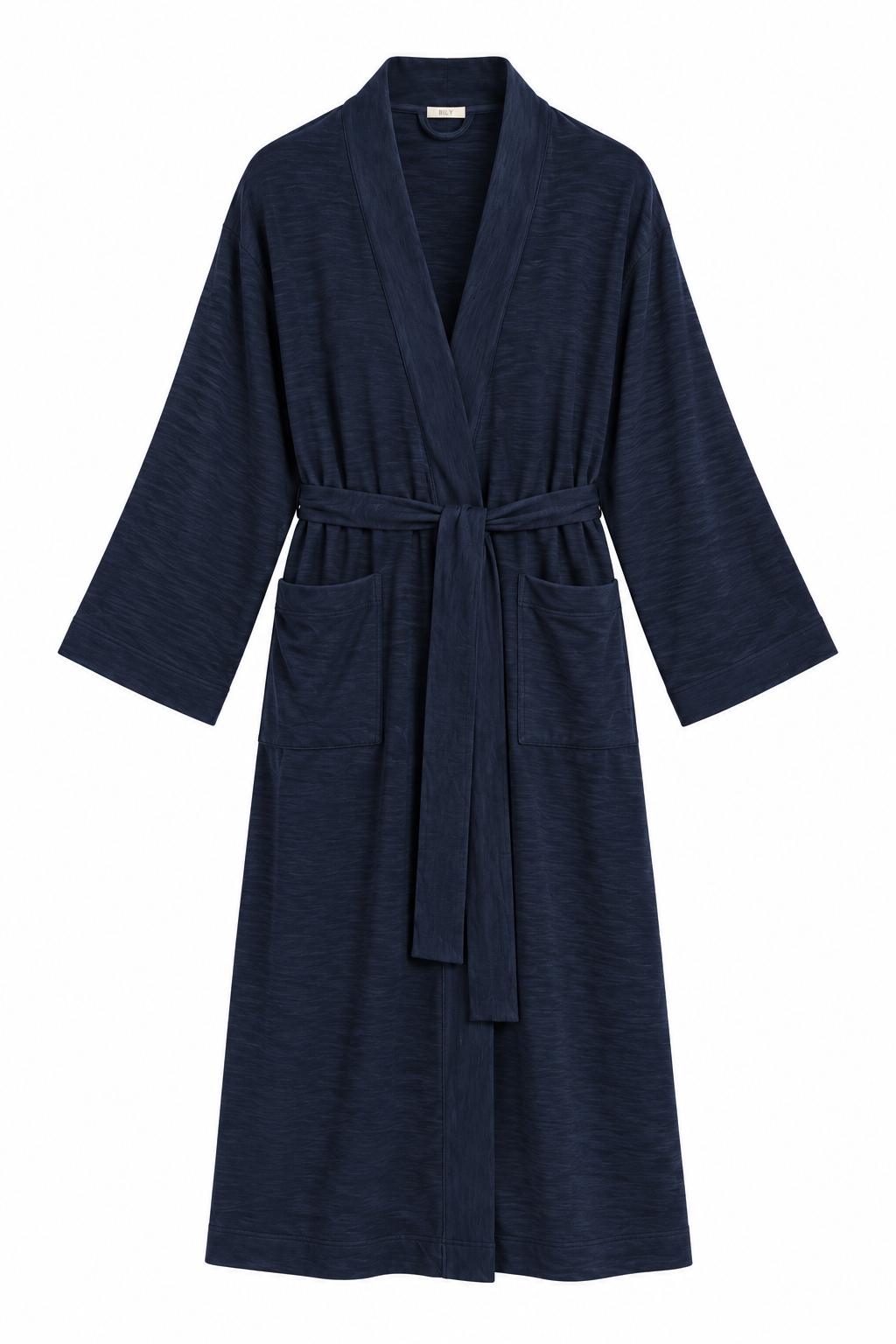 BILY Signature Luxury Knit Robe-Midnight Navy