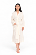 BILY Signature Luxury Knit Robe – Pearl White