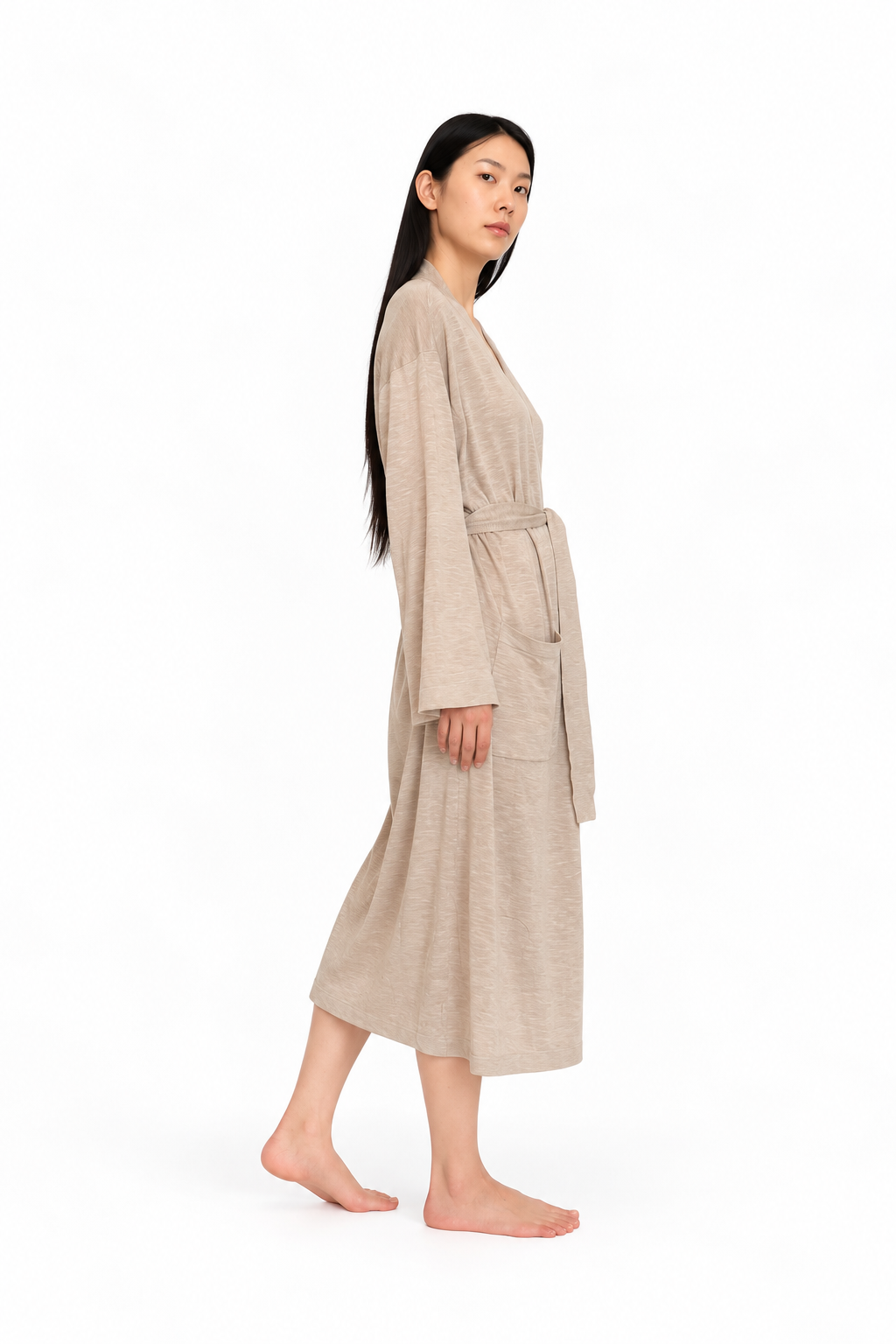 BILY Signature Luxury Knit Robe-Driftwood Taupe