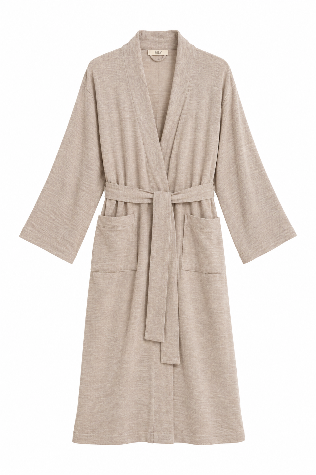 BILY Signature Luxury Knit Robe-Driftwood Taupe