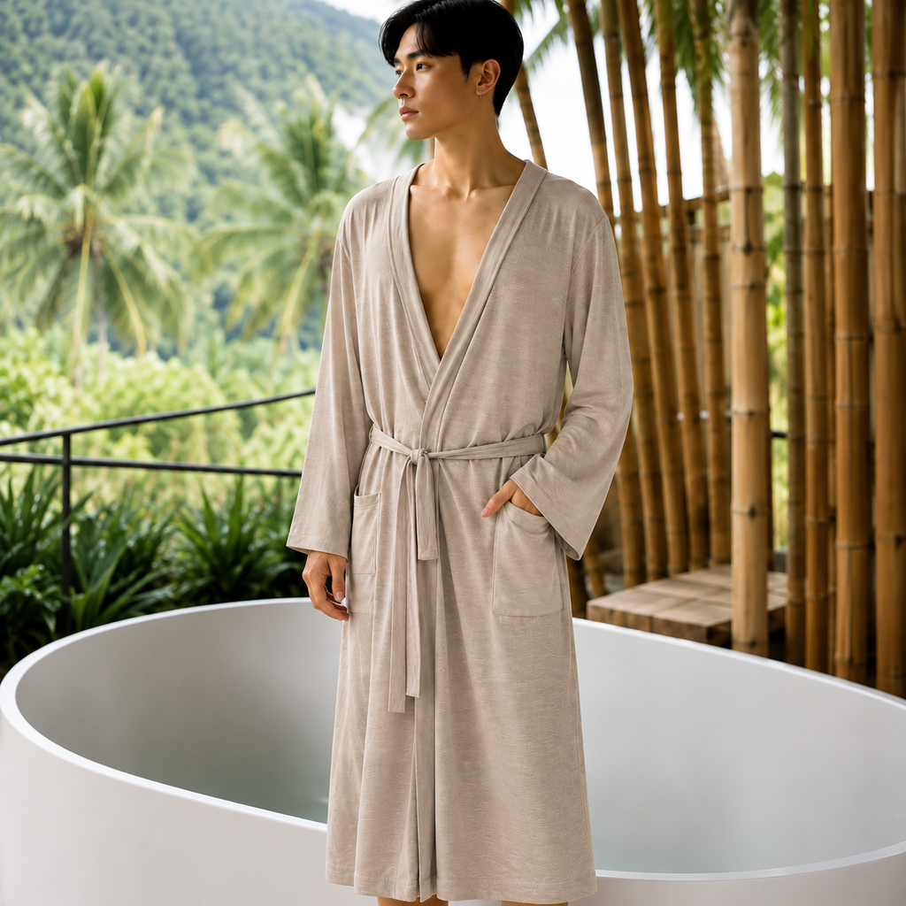 BILY Signature Luxury Knit Robe-Driftwood Taupe